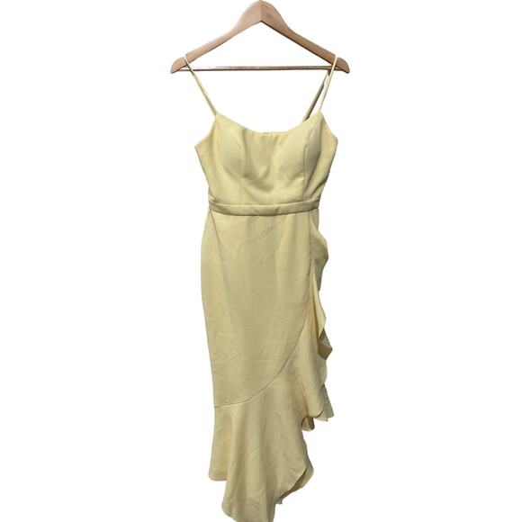 AQUA Ruffled Midi Dress Size 4 - Picture 3 of 4